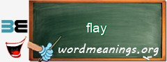 WordMeaning blackboard for flay